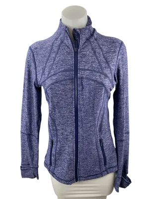 Lululemon Define Purple Mock Neck Long Sleeve Activewear Athletic Sweater Top 8 thumbnail 1