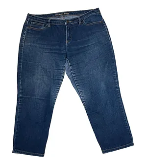 Michael Kors Womens Cropped Skinny Jeans‎ Size 10 Blue Denim Stretch 34X22.5 thumbnail 1