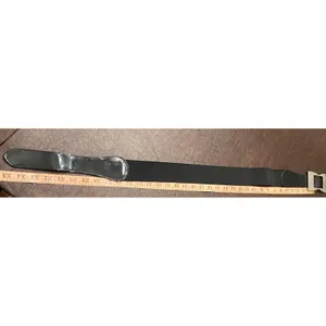 Black Wide Stretch Waist Belt Silver Bow Buckle Patent Cinch 8 Retro Statement thumbnail 7
