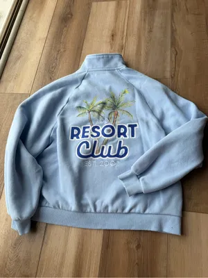 Cotton On Body Resort Club Light Blue Embroidered Sweatshirt S thumbnail 3
