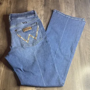 Wrangler Western Dark Blue Bootcut Denim Jeans with Embroidery thumbnail 1