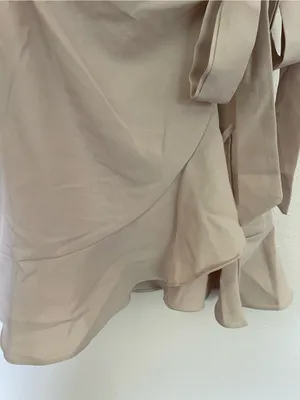 Women’s Beige Tie-Waist Spaghetti Strap Dress thumbnail 3