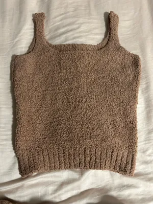 SKIMS Cozy Knit Wide-Leg Camel Tank and Pants Set Size S/M thumbnail 3