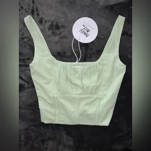 Princess Polly Leighton Top in Green Size 0 New with tag thumbnail 9