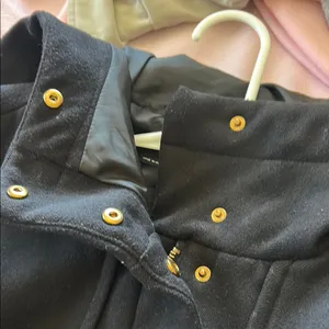 Zara Women's Black Utility Jacket with Gold Accents thumbnail 8