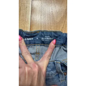 Old Navy OG Straight High Rise Jean Shorts Womens 10‎ Blue Denim Cutoff Raw Hem thumbnail 3