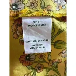 Melloday Boho Colorful Floral Tunic with tie neck Sz‎ L thumbnail 9
