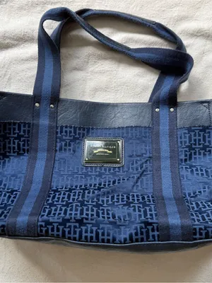Tommy Hilfiger Navy and Midnight Blue Jacquard Logo Tote thumbnail 1