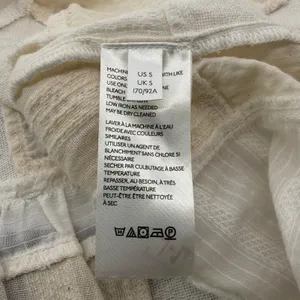 Anthropologie Maeve The Zoe Patchwork Swing Blouse S Cream Linen Cotton Henley thumbnail 9