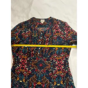 Converse Sheer Floral Long Sleeve Blouse M Cottagecore Dopamine Coquette Girl thumbnail 5