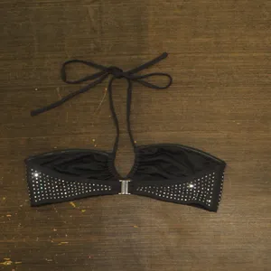 Significant Other Womens Niah Embellished Bikini Top SN2414T-F1 Charcoal Gray 10 thumbnail 2