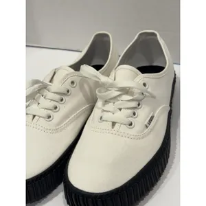 Vans Authentic Creeper White Canvas Black Sole Sneakers Women’s 8.5 Men’s 7 thumbnail 3