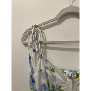 Kori America Bloomie Baby Tiered Dress in Ivory/Blue thumbnail 6