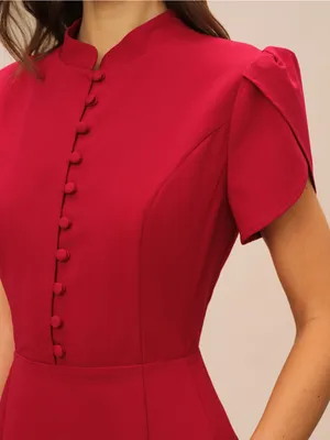 Rihoas Red Petal Sleeve Mini Dress thumbnail 2