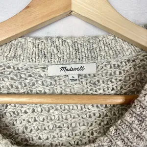 Madewell Baez Gray Knit Pullover‎ Sweater L thumbnail 5