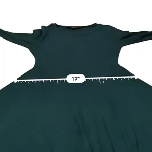 Lulus‎ Hunter Green Ribbed Knit Fit Flare Skater Dress Womens Small Long Sleeve thumbnail 12