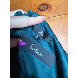 NWT Lulus Glamorous Disposition Emerald Green Ruched Maxi Dress Banquet Size XL thumbnail 7