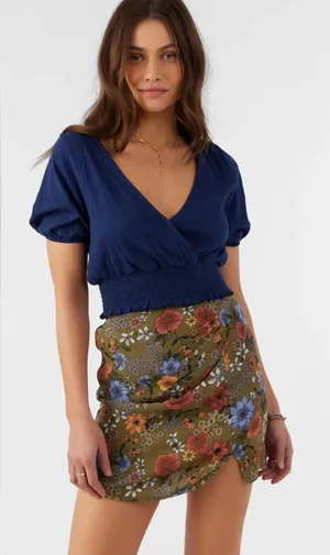O’Neill Bandi Mini Skirt – Olive/Floral – S thumbnail 1
