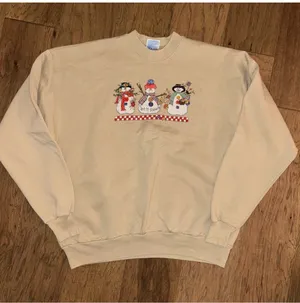 Vintage Hanes Snowman Christmas Sweatshirt XL thumbnail 3
