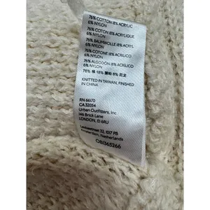 Pilcro and the Letterpress Ivory Textured Knit Shawl Cardigan Sweater Medium thumbnail 10