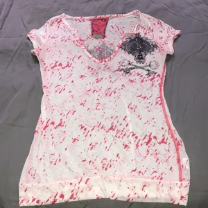 Guess Jeans Rhinestone V Neck thumbnail 1