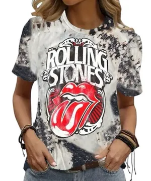 Tie Dye Rolling Stones Graphic Print T-shirt. New. thumbnail 1