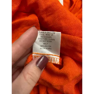 Meshki‎ Orange Skyla Playsuit Romper NWT Off Shoulder V-Neck Tasseled Size M thumbnail 13