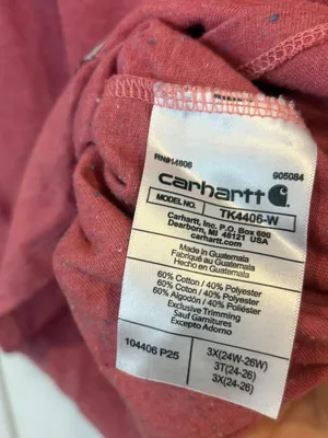 Carhartt pink marled knit relaxed fit v neck size 3X thumbnail 6