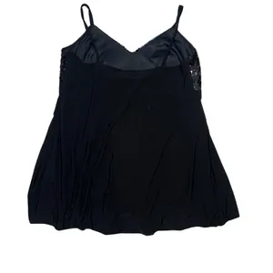 VTG y2k R&M Richards Black Sequin Babydoll Top USA‎ Made Party Womens 10 Elegant thumbnail 6
