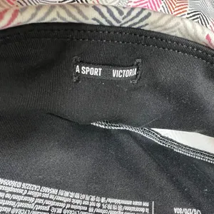 Victoria's Secret Victoria Sport Chevron Print Athletic Leggings Workout Yoga Pants‎ Pink Gray L thumbnail 6