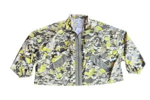 NEW Nike Women's Sportswear Oversized Green And Tan Camouflage Nylon Jacket XXL thumbnail 2
