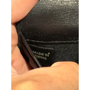 Vintage Coach Signature C Jacquard Trifold Wallet Black Leather Long Checkbook thumbnail 9