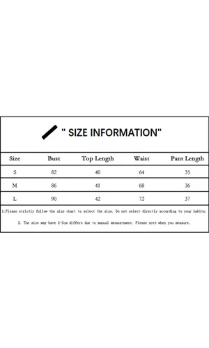 Cropped Tank Tops High Waist Shorts Pajamas Set thumbnail 4