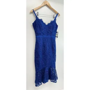 GUESS Dress Size 4 Blue Lace Strappy‎ V Neck Sleeveless NEW thumbnail 4