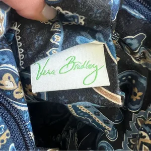 Vera Bradley Deep Night Paisley Blue Beige Crossbody Bag Purse thumbnail 6