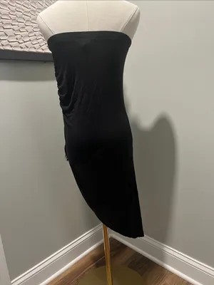 Charlotte Russe Black Asymmetrical Strapless Skirt thumbnail 3