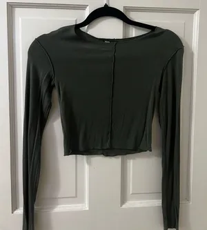 ZARA Long Sleeve Top Crop thumbnail 1