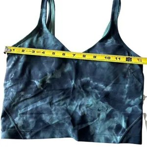 Lululemon 6 Align Tank Top‎ Diamond Dye Tidewater Teal Graphite Grey Padded NWT thumbnail 8