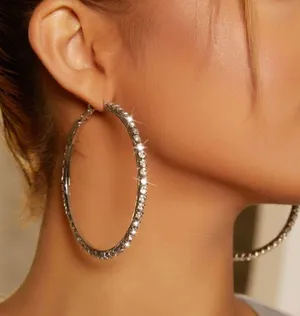Diamond Hoop Earrings  thumbnail 1