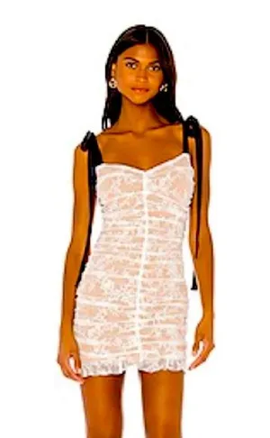 For Love And Lemons White Lace Mini Dress thumbnail 1