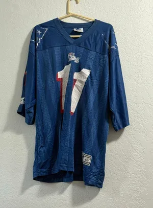 NFL Drew Bledsoe #11 New England Patriots Blue Jersey Men's Starter XL Size 52 thumbnail 1