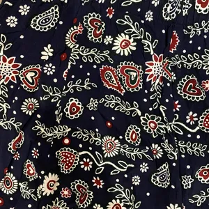 Vintage Y2k 90s mini skirt boho floral hearts button front high waisted small thumbnail 4