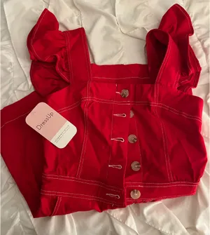 Dress Up Red Romper thumbnail 3