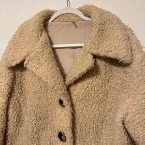 Free People Teddy Peacoat Size Medium Cream Jacket Sherpa So Soft thumbnail 3