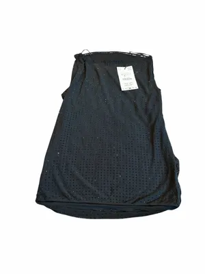 ZARA strapless black mini dress with rhinestones nwt thumbnail 4