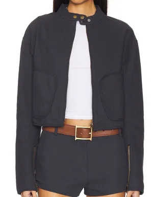 Lioness Revolve Crue Jacket in Petrol thumbnail 1