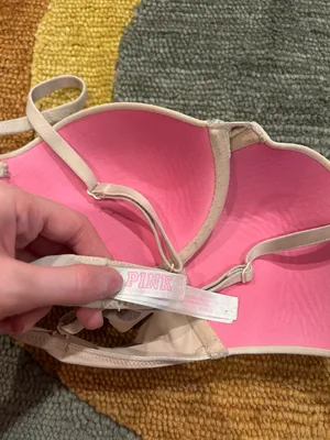 Victoria’s Secret PINK Wear Everywhere T-Shirt Lightly Lined Bra Beige Size 32B thumbnail 3