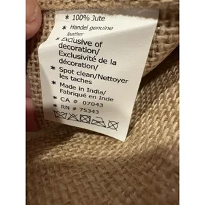 Martha Stewart Canvas Tomato Seeds Tote Bag. Styled like a rustic jute thumbnail 4
