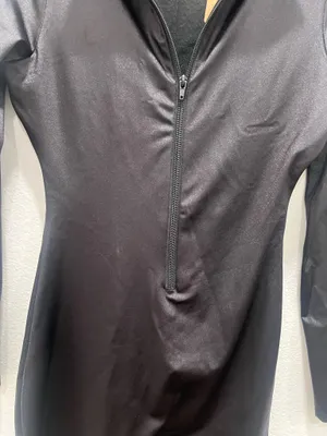 Skims Black Long-Sleeve Jumpsuit with Front Zip Size L thumbnail 4