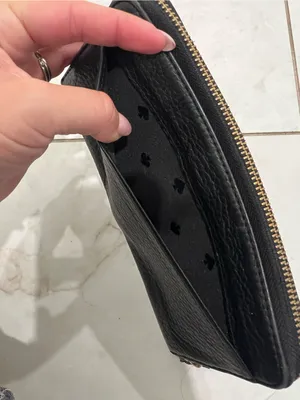 Kate Spade Black Pebbled Leather Zip Wallet thumbnail 5